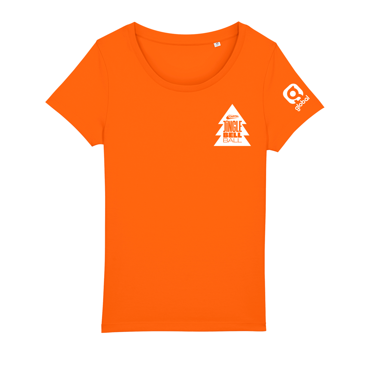 Jingle Bell Ball Orange Ladies T-Shirt