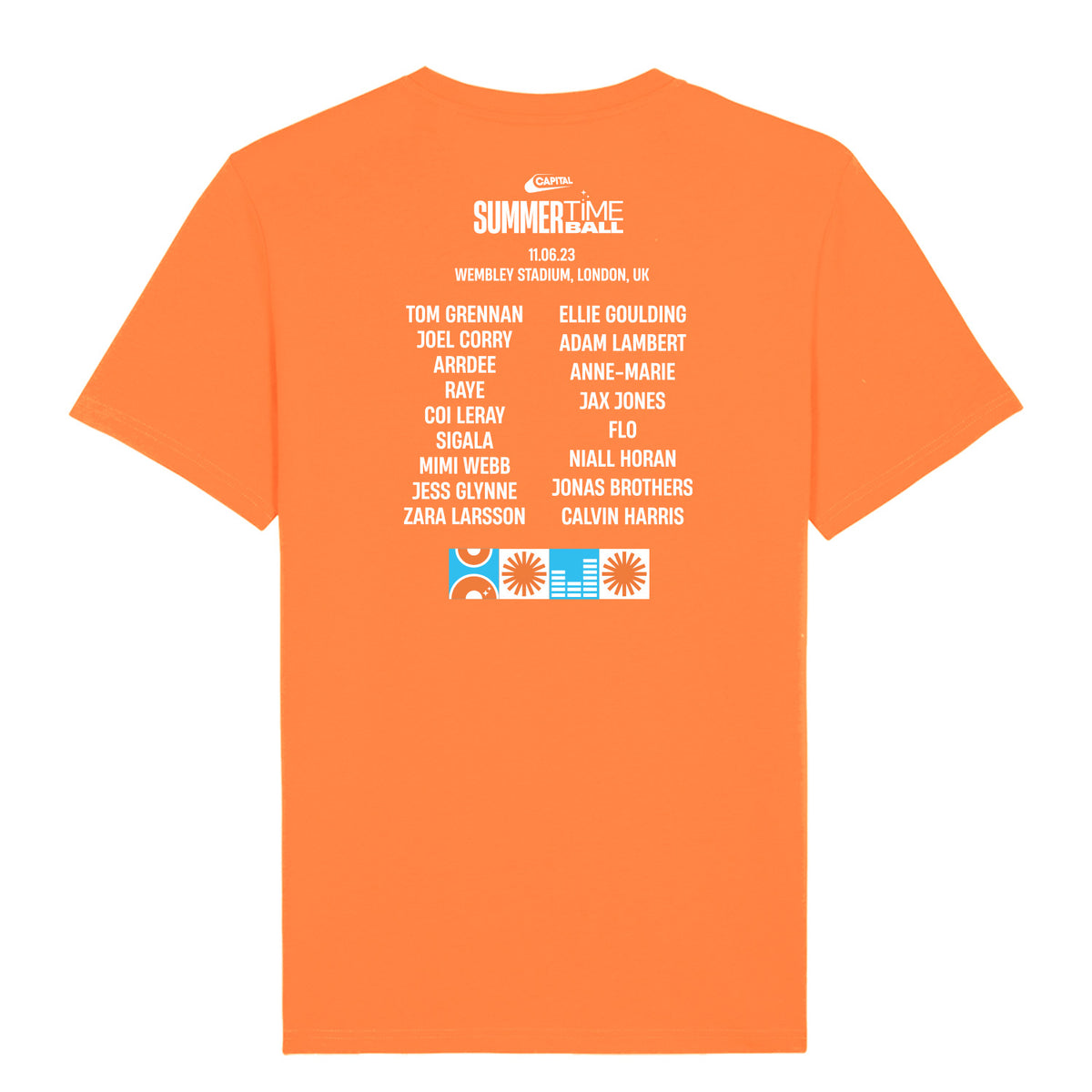 Summetime Ball 2023 Line Up In Orange T-Shirt