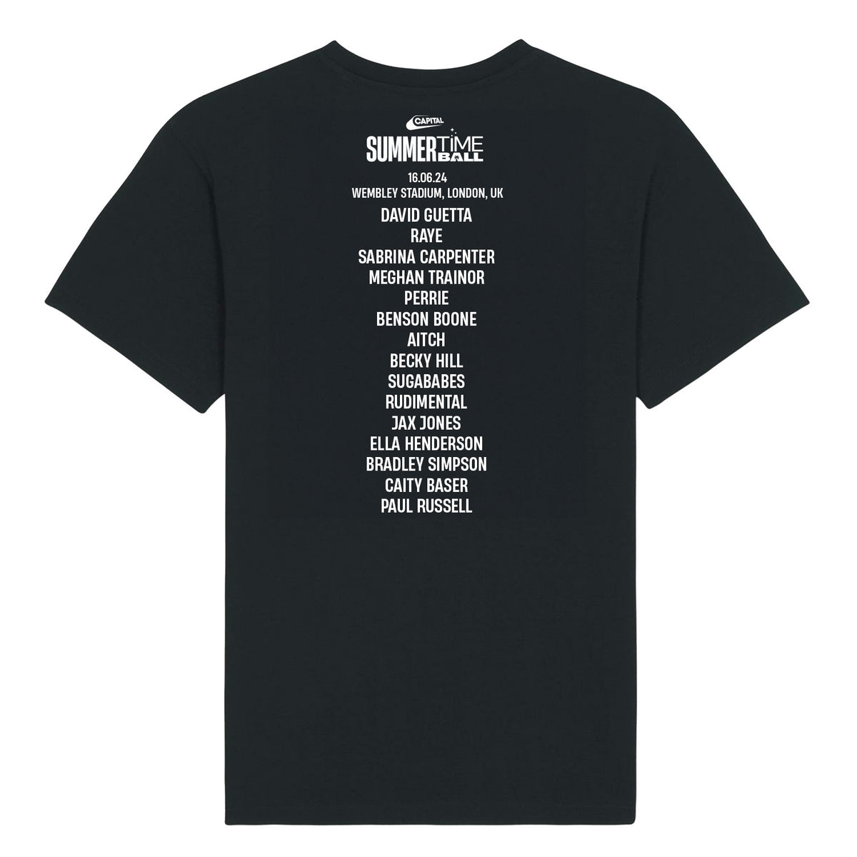 STB 24 Unisex Line Up Black T-Shirt