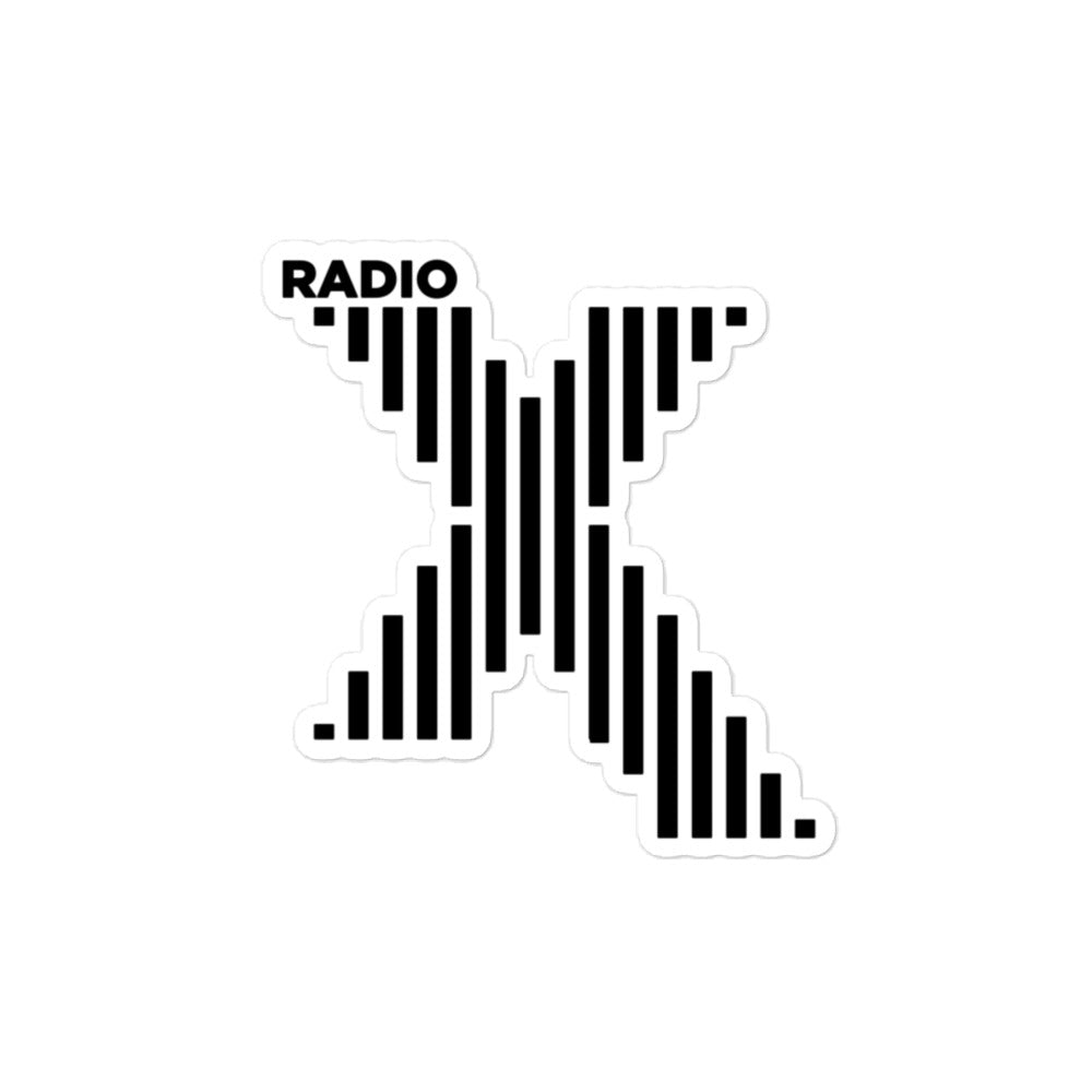 Radio X (Black Logo) Bubble-free stickers