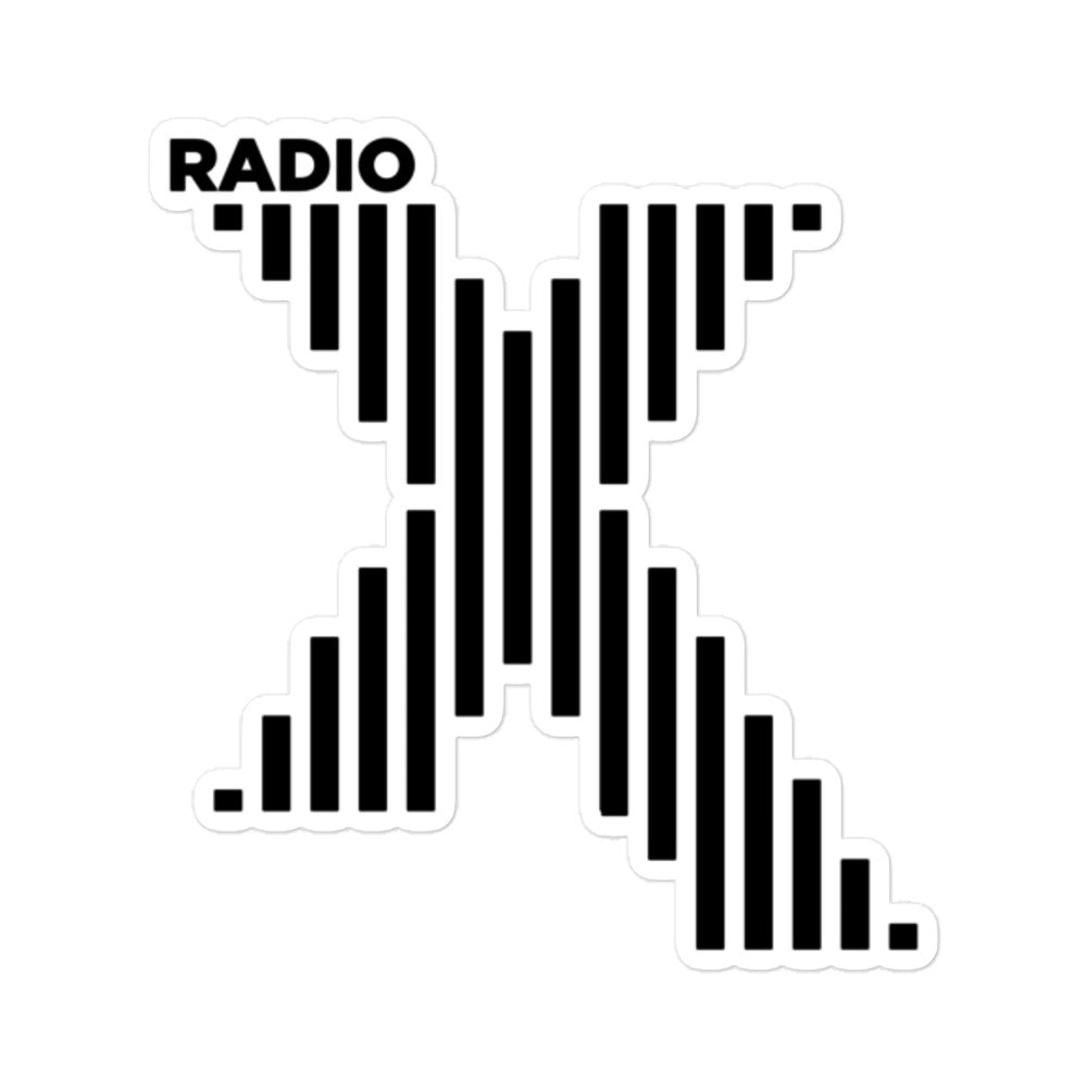 Radio X (Black Logo) Bubble-free stickers