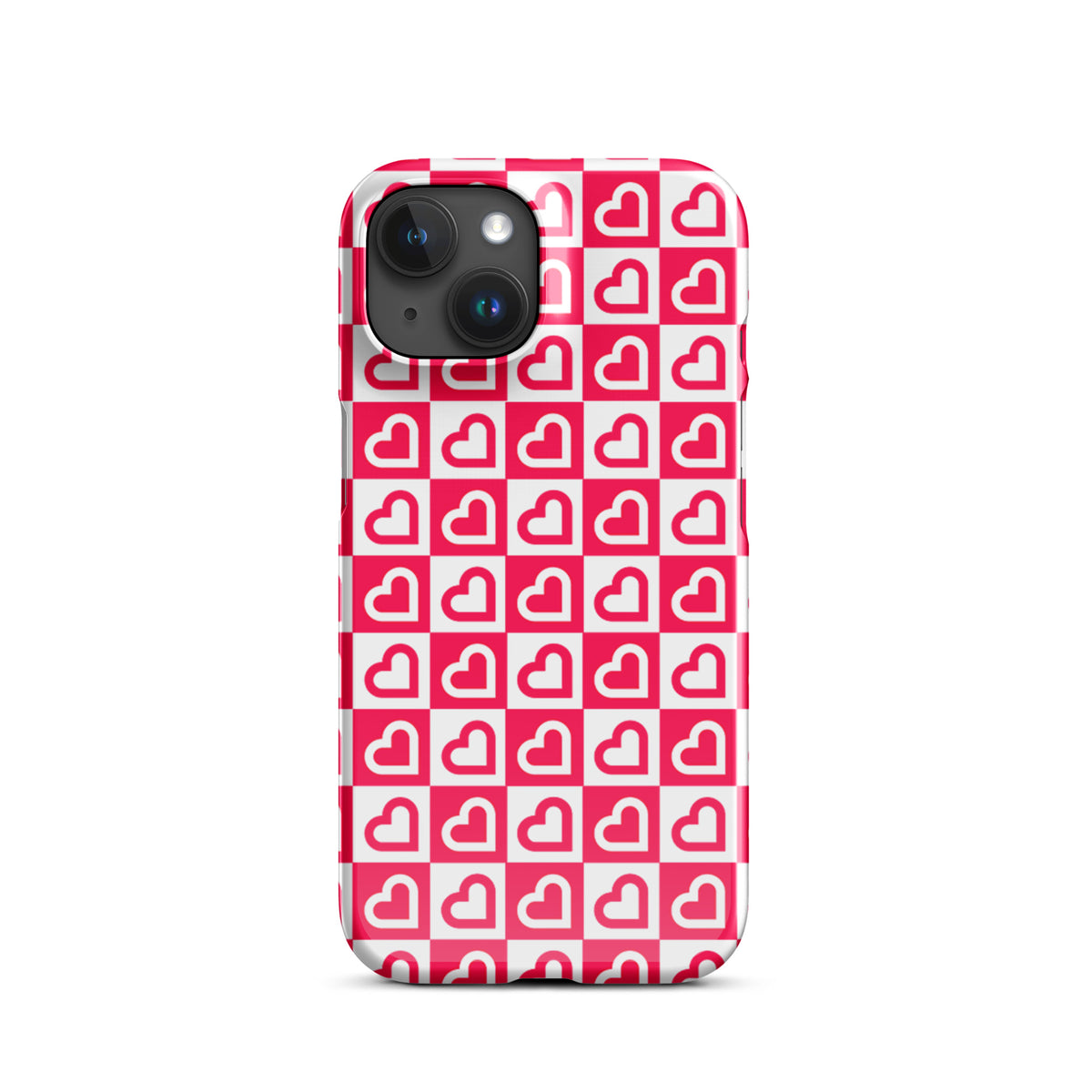 Heart Checkerboard iPhone® Snap Case
