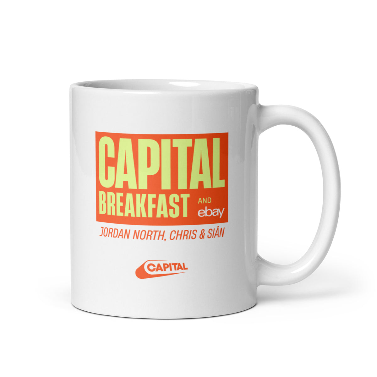 Capital Breakfast White glossy mug