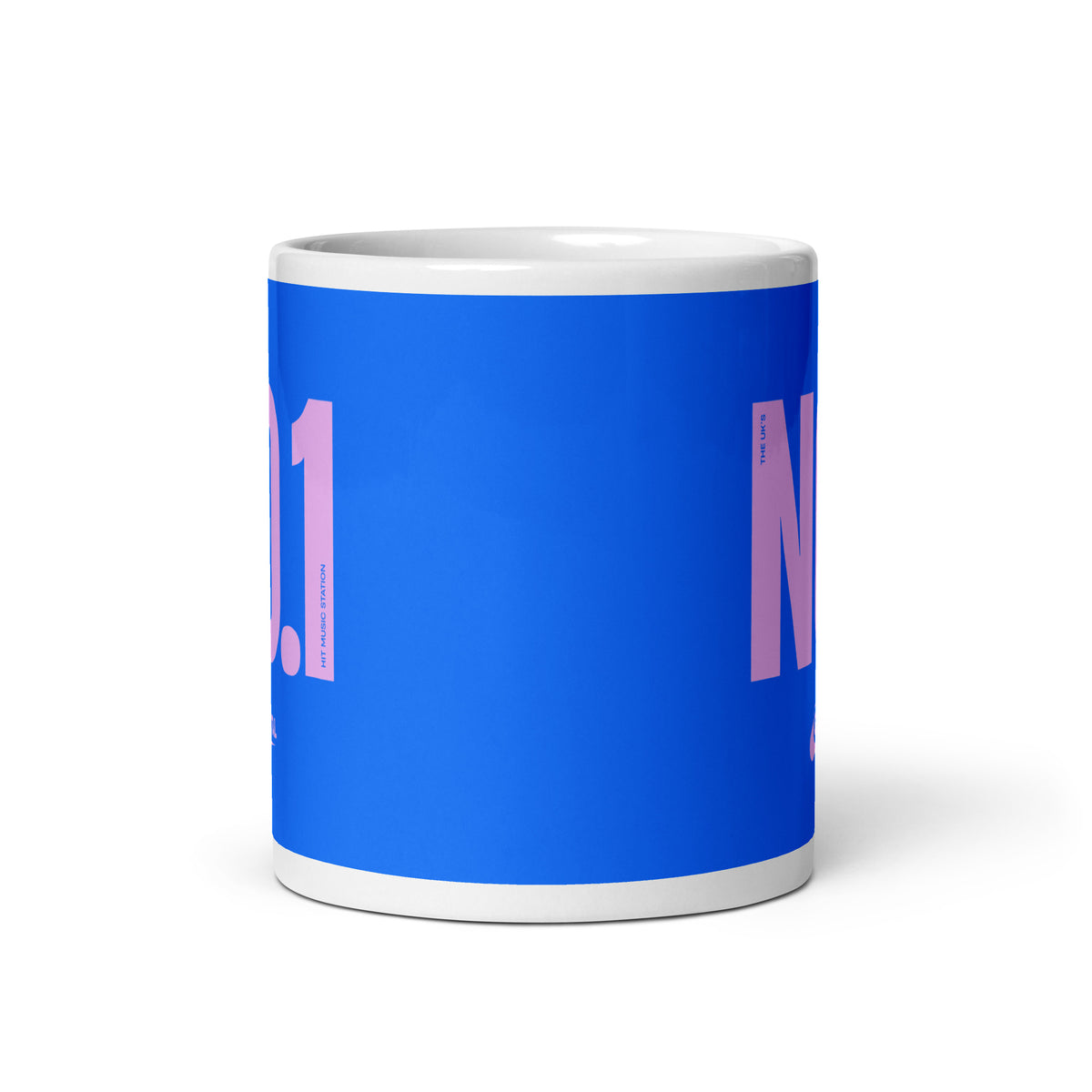 Capital No.1 Blue White Glossy Mug