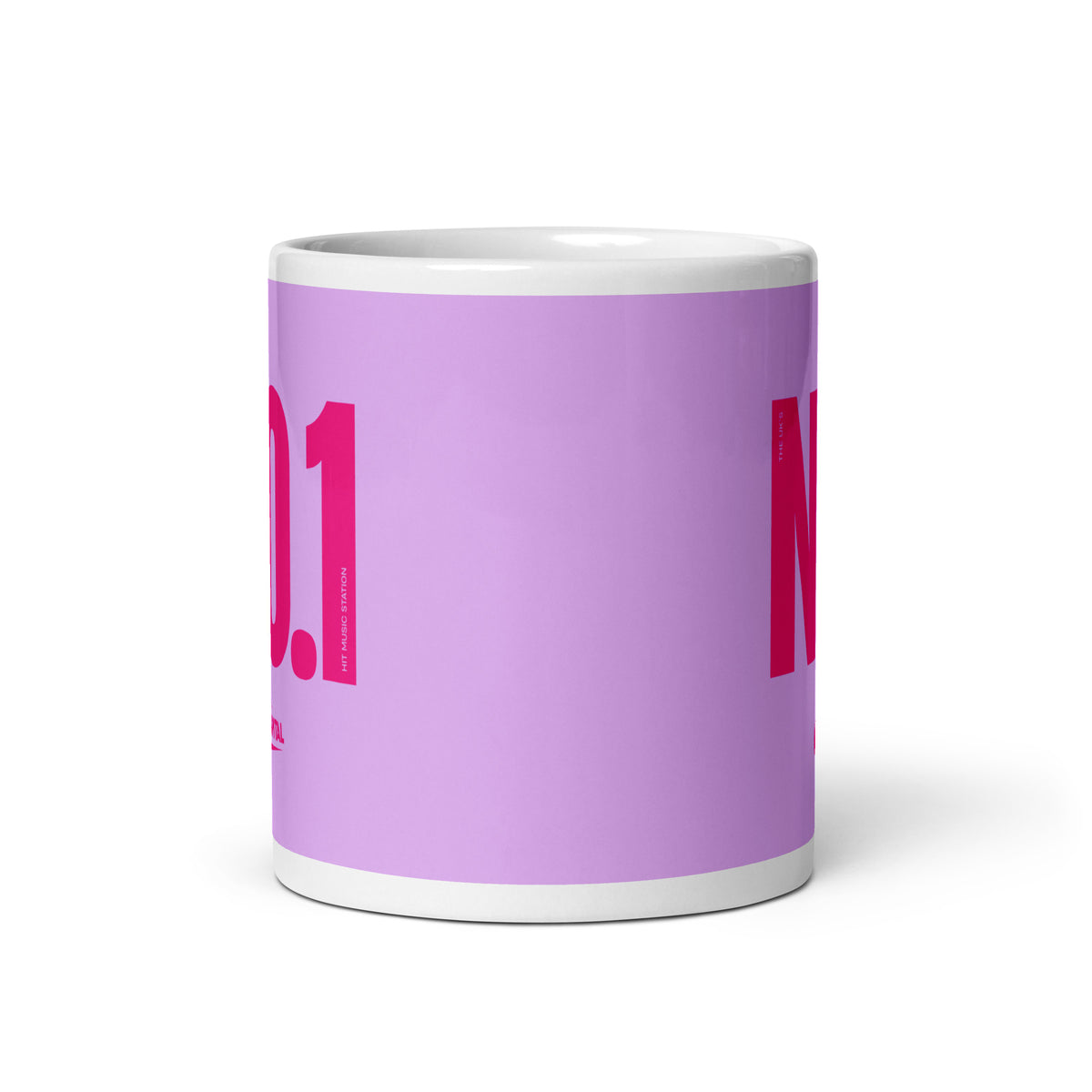 Capital No.1 Pink White Glossy Mug